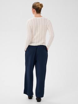 KAFFE Kadolly Crochet Cardigan, Chalk - view 2, Chalk
