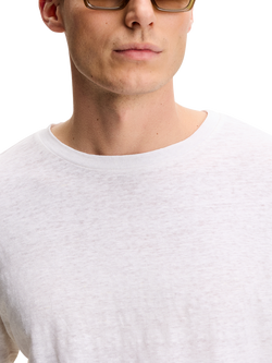 J.Lindeberg Coma Pure Linen Short Sleeve T-Shirt, White - view 2, White