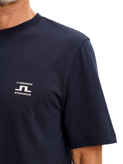 J.Lindeberg Parcie Seasonal Short Sleeve T-Shirt, Jl Navy - view 2, Jl Navy