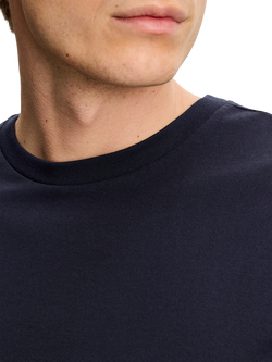J.Lindeberg Sid Basic Pima Cotton Short Sleeve T-Shirt, Blue Navy - view 2, Blue Navy