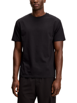 J.Lindeberg Sid Basic Pima Cotton Short Sleeve T-Shirt, Black, Black