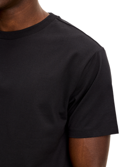 J.Lindeberg Sid Basic Pima Cotton Short Sleeve T-Shirt, Black - view 2, Black