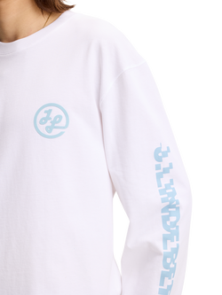 J.Lindeberg Walsh Relaxed Long Sleeve Printed T-Shirt, White - view 2, White