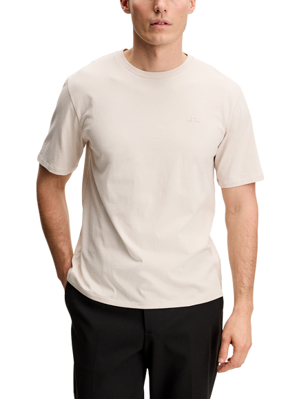 J.Lindeberg Alpha Short Sleeve Cotton T-Shirt, Moonbeam