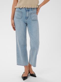 KAFFE Kabrook High Waist Straight Flare Jeans, Light Blue Washed, Light Blue Washed