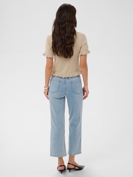 KAFFE Kabrook High Waist Straight Flare Jeans, Light Blue Washed - view 2, Light Blue Washed