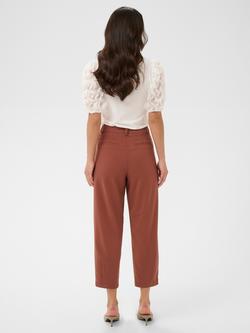 KAFFE Merle Straight Cropped Trousers, Henna - view 2, Henna
