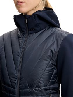 J.Lindeberg Holma Quilted Hybrid Hooded Jacket, Blue Navy - view 2, Blue Navy