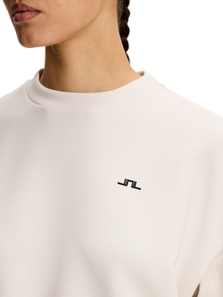J.Lindeberg Aura Crew Neck Sweatshirt, Moonbeam - view 2, Moonbeam