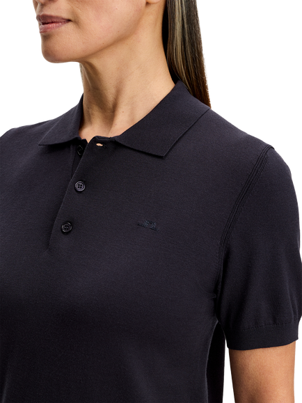 J.Lindeberg Blake Short Sleeve Knit Polo Shirt - view 2, Jl Navy