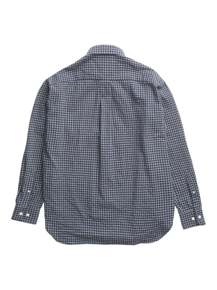Norse Projects Espevik Oversized Cotton Blend Shirt, Dark Navy Check - view 2, Dark Navy Check
