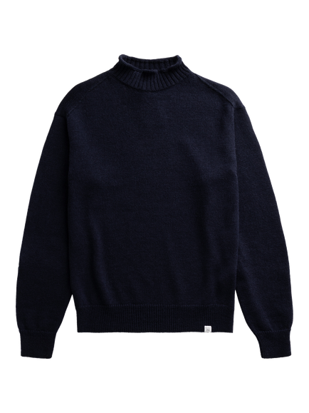 Norse Projects Wool Roll Neck Jumper, Dark Navy, Dark Navy