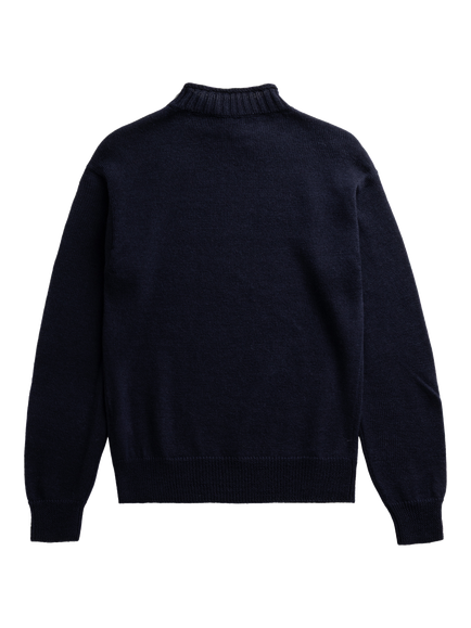 Norse Projects Wool Roll Neck Jumper, Dark Navy - view 2, Dark Navy