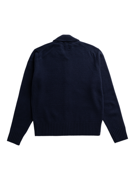 Norse Projects Lambswool Cardigan, Dark Navy - view 2, Dark Navy