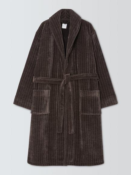 John Lewis Chenille Robe, Brown Mid, Brown Mid