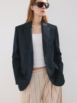 Mango Flap Pockets Jacket, Navy, Navy