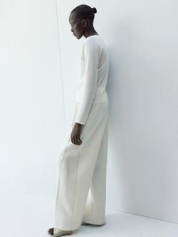 Mango Graci Round Neck Cardigan, Raw - view 2, Raw