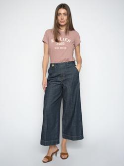 MOS MOSH Bantry Wide Leg Jeans, Dark Blue, Dark Blue