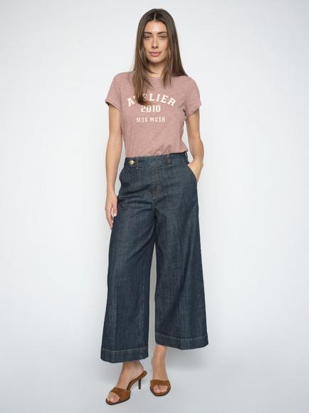 MOS MOSH Bantry Wide Leg Jeans, Dark Blue, Dark Blue