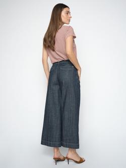 MOS MOSH Bantry Wide Leg Jeans, Dark Blue - view 2, Dark Blue