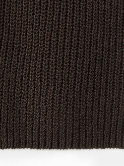 Mango V-Neck Sleeveless Button Front Knitted Vest - view 2, Chocolate