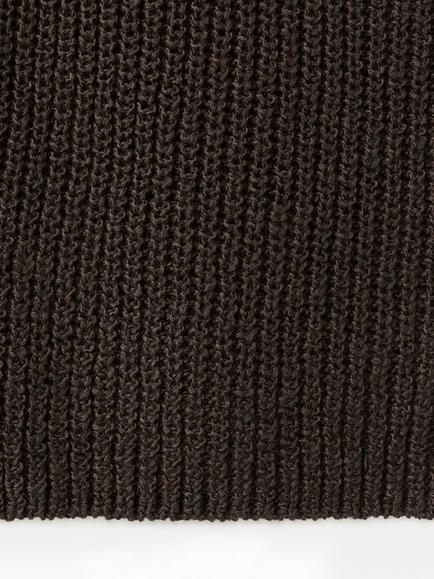 Mango V-Neck Sleeveless Button Front Knitted Vest - view 2, Chocolate