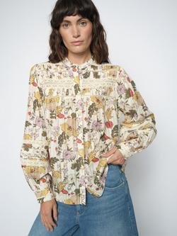 MOS MOSH Heirloom Floral Lace Shirt, Ecru, Ecru