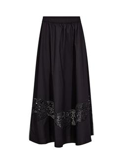 MOS MOSH Redu Lace Panel Maxi Skirt, Black - view 2, Black