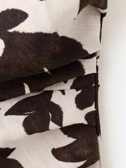 Mango Asymmetric Ruched Waist Midi Dress, Brown - view 2, Brown