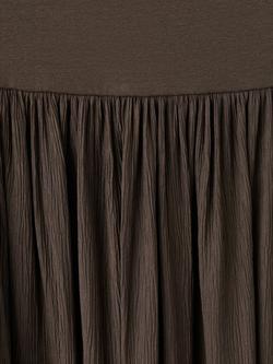 Mango Vestido Asymmetric Neck Maxi Dress - view 2, Brown