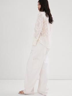 Mango Embroidered Long Sleeve Shirt, Off White - view 2, Off White