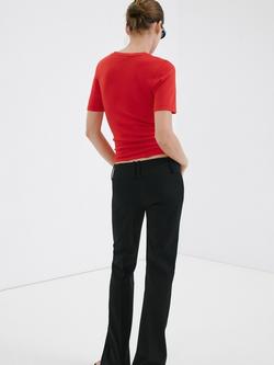 Mango Tie Detail Knit Top, Valentino Red - view 2, Valentino Red