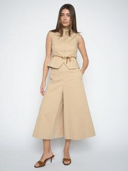 MOS MOSH High Waist Wide Leg Culotte Trousers, Seasame, Sesame