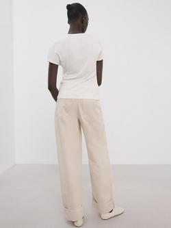 Mango Crew Neck T-Shirt, Off White - view 2, Off White