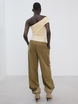 Mango Off Shoulder Knit Top, Vanilla - view 2, Vanilla