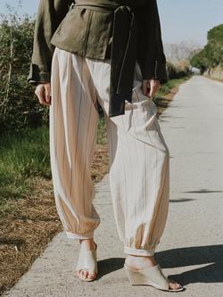 Mango Mid Rise Balloon Trousers, Raw, Raw