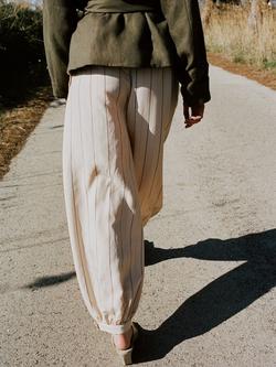 Mango Mid Rise Balloon Trousers, Raw - view 2, Raw