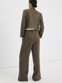 Mango Straight Trousers, Khaki - view 2, Khaki