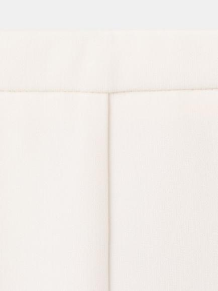 Mango High Waisted Wide Leg Tailored Trousers, Vanilla - view 2, Vanilla