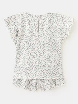 Mango Kids' Printed Short Sleeve Pyjama Set, Off White - view 2, Off White