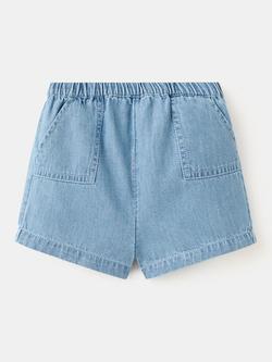 Mango Kids' Cotton Denim Shorts, Light Blue, Light Blue