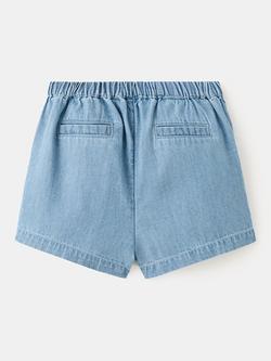 Mango Kids' Cotton Denim Shorts, Light Blue - view 2, Light Blue