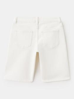 Mango Kids' Straight Denim Shorts, White - view 2, White