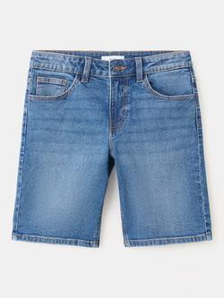 Mango Kids' Straight Cut Denim Shorts, Dark Blue, Dark Blue