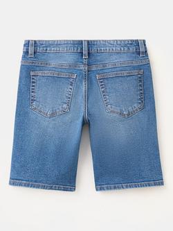 Mango Kids' Straight Cut Denim Shorts, Dark Blue - view 2, Dark Blue