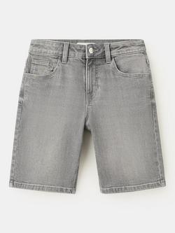 Mango Kids' Straight Leg Denim Shorts, Grey, Grey