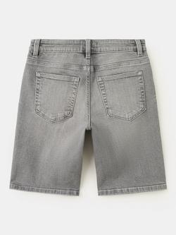 Mango Kids' Straight Leg Denim Shorts, Grey - view 2, Grey