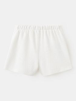 Mango Kids' Textured Wrap Skort, Off White - view 2, Off White
