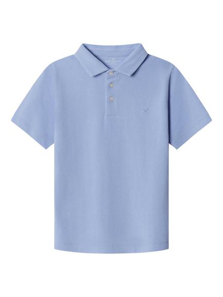 Hackett London Kids' Pique Short Sleeve Polo Shirt, Summer Blue