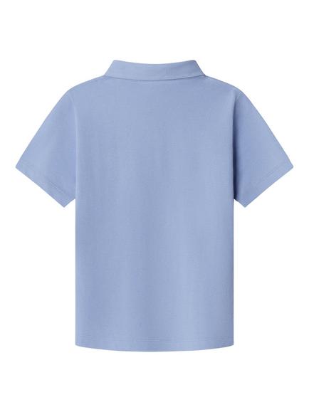 Hackett London Kids' Pique Short Sleeve Polo Shirt - view 2, Summer Blue